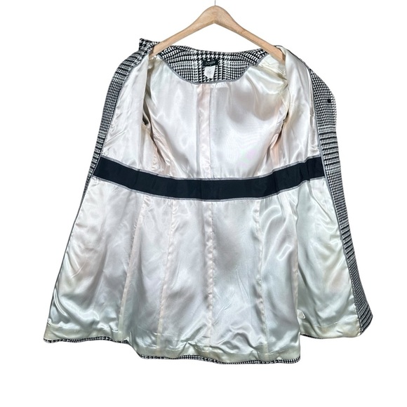 J. Crew Monochrome Checkered Trench Coat - Picture 8 of 11